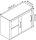 CP Schiebetürenschrank C 2000 Acurado, 5725-00 S10068 lichtgrau 1 Fachboden 100,0 x 40,0 x 72,0 cm