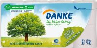 DANKE Toilettenpapier 3-lagig Recyclingpapier, 8 Rollen