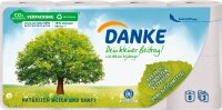 DANKE Toilettenpapier 3-lagig Recyclingpapier, 8 Rollen