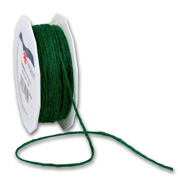 PRÄSENT Kordel Jute matt tannengrün 2,0 mm x 25,0 m