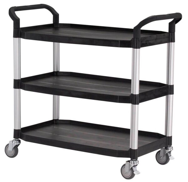 Etagenwagen schwarz 110,0 x 52,0 x 102,0 cm