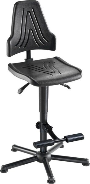 meychair XXL Arbeitsdrehstuhl W19-25-H-PU-AH2 schwarz