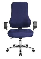 Topstar Bürostuhl Top Point Deluxe Stoff blau, Gestell chrom