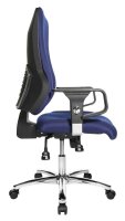 Topstar Bürostuhl Top Point Deluxe Stoff blau, Gestell chrom