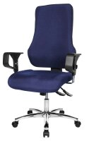 Topstar Bürostuhl Top Point Deluxe Stoff blau, Gestell chrom