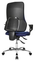 Topstar Bürostuhl Top Point Deluxe Stoff blau, Gestell chrom