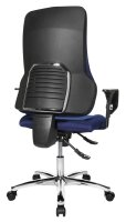 Topstar Bürostuhl Top Point Deluxe Stoff blau, Gestell chrom