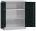 ClassiX Stahlschrank X-530318 anthrazit, lichtgrau 2 Fachböden 80,0 x 38,0 x 100,0 cm, aufgebaut, 1 St.