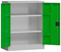 ClassiX Stahlschrank X-530315 lichtgrau, gelbgrün 2...