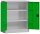 ClassiX Stahlschrank X-530315 lichtgrau, gelbgrün 2 Fachböden 80,0 x 38,0 x 100,0 cm, aufgebaut, 1 St.