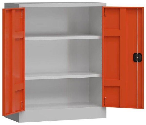 ClassiX Stahlschrank X-530314 feuerrot, lichtgrau 2 Fachböden 80,0 x 38,0 x 100,0 cm, aufgebaut, 1 St.