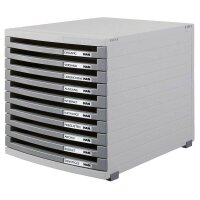 HAN Schubladenbox Contur  dunkelgrau 1510-0-19D, DIN B4 mit 10 Schubladen, 1 St.