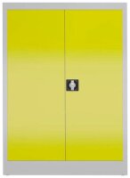 ClassiX Stahlschrank X-530326 zinkgelb, lichtgrau 2 Fachböden 92,0 x 42,0 x 120,0 cm, aufgebaut, 1 St.