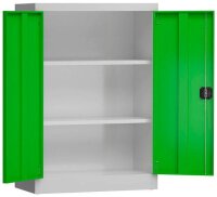 ClassiX Stahlschrank X-530325 lichtgrau, gelbgrün 2...