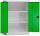 ClassiX Stahlschrank X-530325 lichtgrau, gelbgrün 2 Fachböden 92,0 x 42,0 x 120,0 cm, aufgebaut, 1 St.