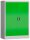 ClassiX Stahlschrank X-530325 lichtgrau, gelbgrün 2 Fachböden 92,0 x 42,0 x 120,0 cm, aufgebaut, 1 St.