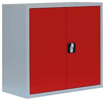 LÜLLMANN Stahlschrank 530304 feuerrot, lichtgrau 1 Fachboden 80,0 x 38,3 x 75,0 cm, aufgebaut, 1 St.