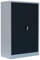 LÜLLMANN Stahlschrank 530328 anthrazit, lichtgrau 2 Fachböden 92,5 x 42,2 x 120,0 cm, aufgebaut, 1 St.