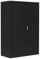 LÜLLMANN Stahlschrank 530329 tiefschwarz 2 Fachböden 92,5 x 42,2 x 120,0 cm, aufgebaut, 1 St.