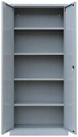 LÜLLMANN Stahlschrank 530330 lichtgrau 4 Fachböden 80,0 x 38,3 x 180,0 cm, aufgebaut, 1 St.