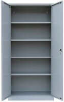 LÜLLMANN Stahlschrank 530350 lichtgrau 4 Fachböden 92,5 x 50,0 x 195,0 cm, aufgebaut, 1 St.