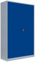 LÜLLMANN Stahlschrank 530371 enzianblau, lichtgrau 4 Fachböden 120,0 x 42,2 x 195,0 cm, aufgebaut, 1 St.