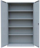 LÜLLMANN Stahlschrank 530370 lichtgrau 4 Fachböden 120,0 x 42,2 x 195,0 cm, aufgebaut, 1 St.