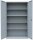 LÜLLMANN Stahlschrank 530370 lichtgrau 4 Fachböden 120,0 x 42,2 x 195,0 cm, aufgebaut, 1 St.