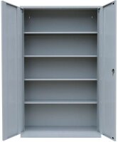 LÜLLMANN Stahlschrank 530380 lichtgrau 4 Fachböden 120,0 x 60,0 x 195,0 cm, aufgebaut, 1 St.