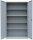 LÜLLMANN Stahlschrank 530380 lichtgrau 4 Fachböden 120,0 x 60,0 x 195,0 cm, aufgebaut, 1 St.
