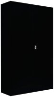 LÜLLMANN Stahlschrank 530379 tiefschwarz 4 Fachböden 120,0 x 42,2 x 195,0 cm, aufgebaut, 1 St.