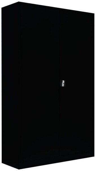 LÜLLMANN Stahlschrank 530389 tiefschwarz 4 Fachböden 120,0 x 60,0 x 195,0 cm, aufgebaut, 1 St.