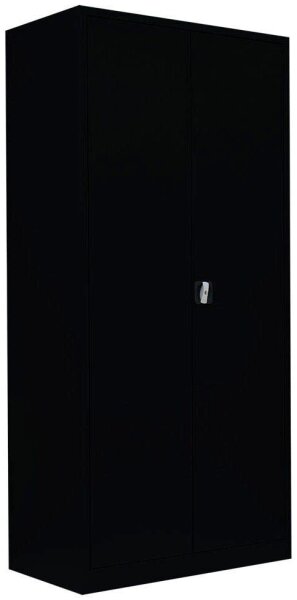 LÜLLMANN Stahlschrank 530359 tiefschwarz 4 Fachböden 92,5 x 50,0 x 195,0 cm, aufgebaut, 1 St.