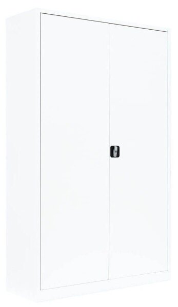 LÜLLMANN Stahlschrank 530377 signalweiß 4 Fachböden 120,0 x 42,2 x 195,0 cm, aufgebaut, 1 St.