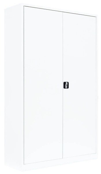LÜLLMANN Stahlschrank 530387 signalweiß 4 Fachböden 120,0 x 60,0 x 195,0 cm, aufgebaut, 1 St.