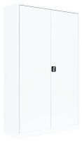 LÜLLMANN Stahlschrank 530387 signalweiß 4 Fachböden 120,0 x 60,0 x 195,0 cm, aufgebaut, 1 St.