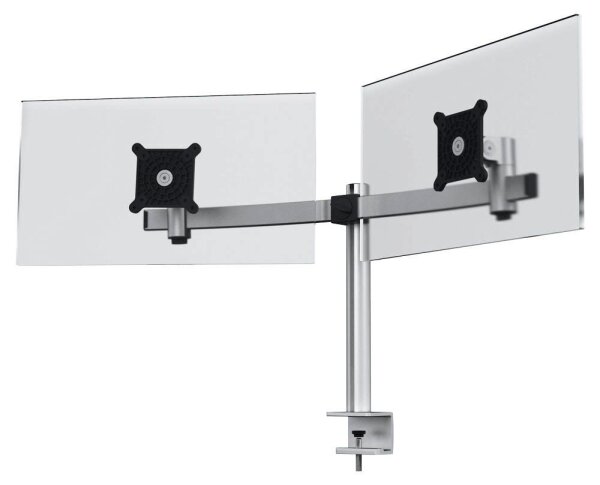 DURABLE Monitor-Halterung 508523 silber für 2 Monitore, Tischklemme