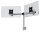 DURABLE Monitor-Halterung 508523 silber für 2 Monitore, Tischklemme