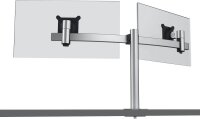 DURABLE Monitor-Halterung 508623 silber für 2 Monitore, Tischbohrung