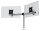 DURABLE Monitor-Halterung 508623 silber für 2 Monitore, Tischbohrung