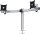 DURABLE Monitor-Halterung 508623 silber für 2 Monitore, Tischbohrung