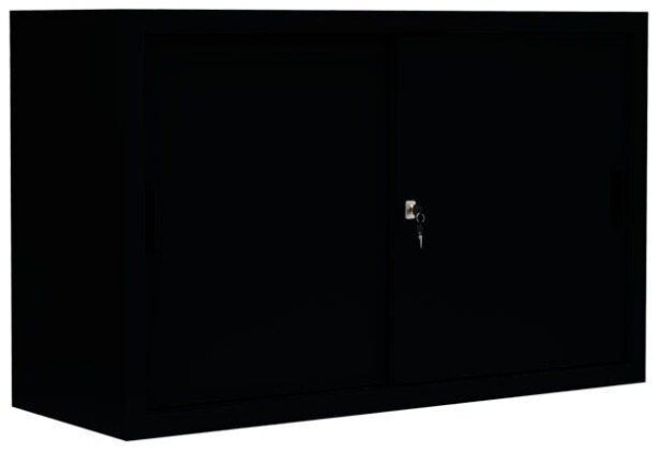 LÜLLMANN Schiebetürenschrank, 550129 tiefschwarz 1 Fachboden 120,0 x 45,0 x 75,0 cm