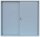 ClassiX Schiebetürenschrank, X-550145 lichtgrau 2 Fachböden 120,0 x 45,0 x 109,0 cm