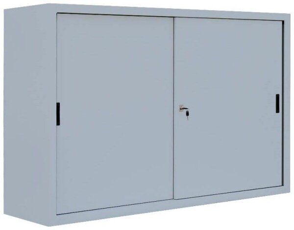 LÜLLMANN Schiebetürenschrank, 550150 lichtgrau 2 Fachböden 160,0 x 45,0 x 109,0 cm
