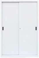 LÜLLMANN Schiebetürenschrank, 550167 signalweiß 4 Fachböden 120,0 x 45,0 x 195,0 cm