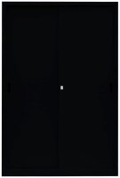 LÜLLMANN Schiebetürenschrank, 550169 tiefschwarz 4 Fachböden 120,0 x 45,0 x 195,0 cm