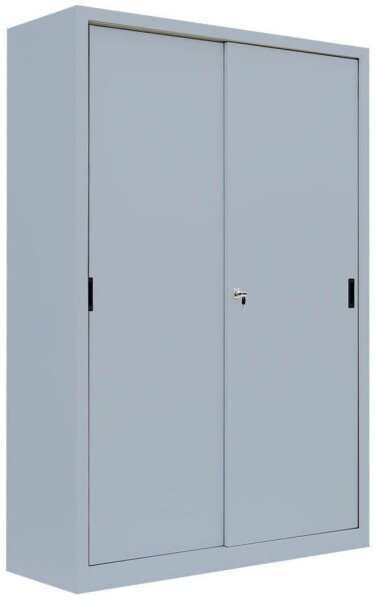 LÜLLMANN Schiebetürenschrank, 550160 lichtgrau 4 Fachböden 120,0 x 45,0 x 195,0 cm
