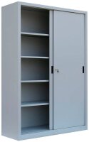 LÜLLMANN Schiebetürenschrank, 550160 lichtgrau 4 Fachböden 120,0 x 45,0 x 195,0 cm