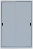 LÜLLMANN Schiebetürenschrank, 550160 lichtgrau 4 Fachböden 120,0 x 45,0 x 195,0 cm