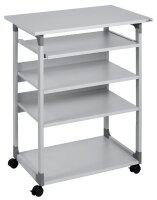 DURABLE PC-Tisch höhenverstellbar mit Rollen grau...